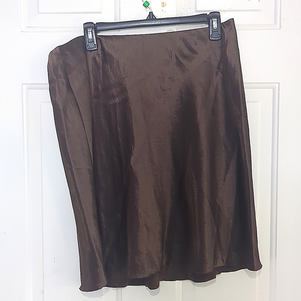 Vince  Short Slip Skirt- Tobacco, Large